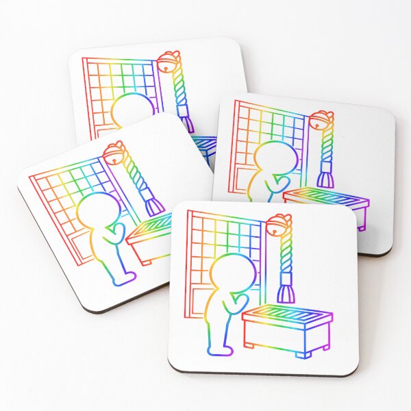 Item preview, Japanese Shrine Prayer - Faith and Gratitude Pictogram（Rainbow Line） designed and sold by japan-picto.