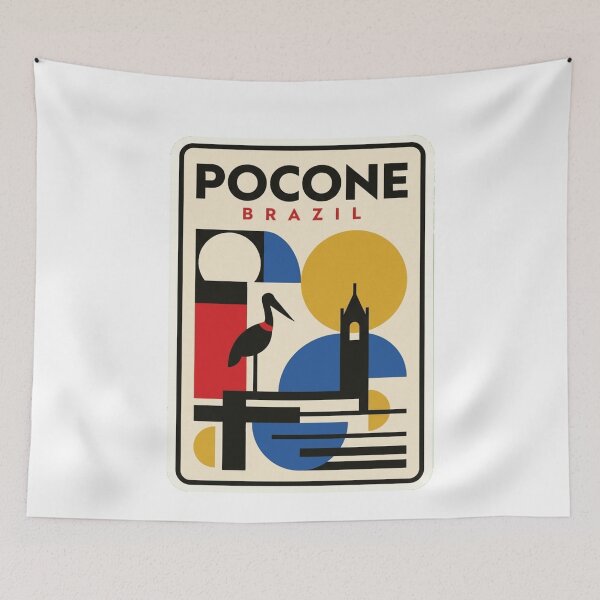 Item preview, Retro Pocone Bauhaus Geometric Skyline designed and sold by k3rstman1.