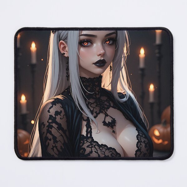 Item preview, Hot Halloween Anime Babe Goth Mommy Waifu Woman designed and sold by Your New Fixation.