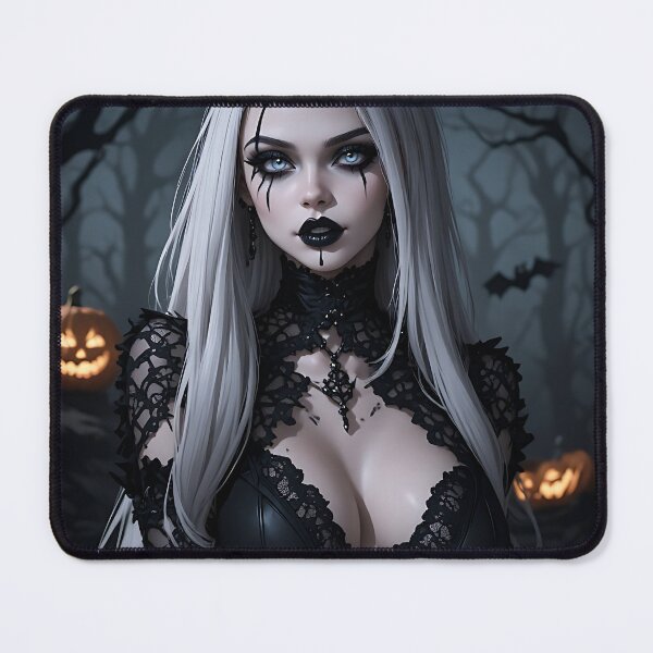 Item preview, Hot Halloween Anime Babe Goth Mommy Waifu Woman designed and sold by Your New Fixation.