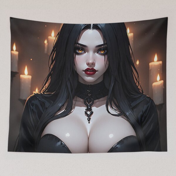 Item preview, Hot Halloween Anime Babe Goth Mommy Waifu Woman designed and sold by Your New Fixation.