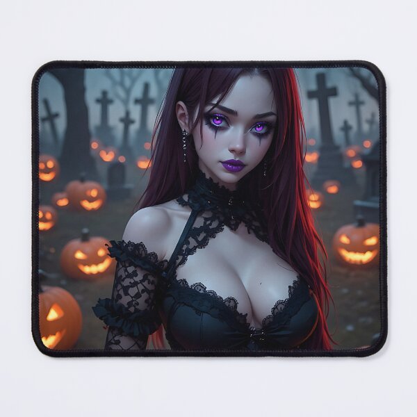 Item preview, Hot Halloween Anime Babe Goth Mommy Waifu Woman designed and sold by Your New Fixation.