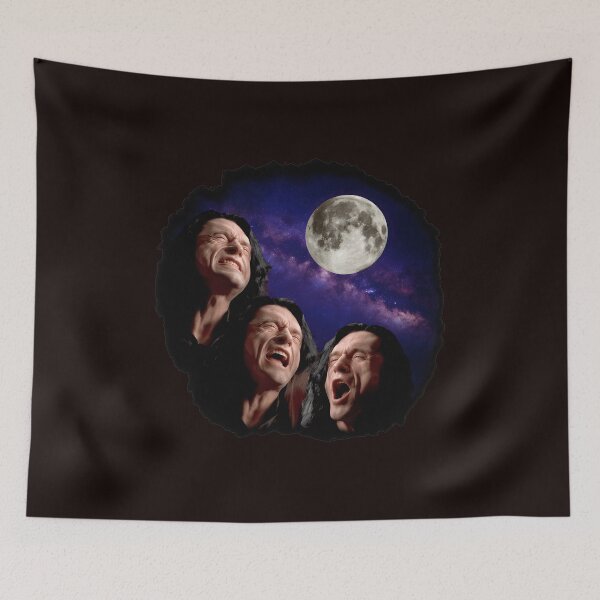 Item preview, Three Faces Screaming Under Full Moon Galaxy designed and sold by sil-gen-rove.