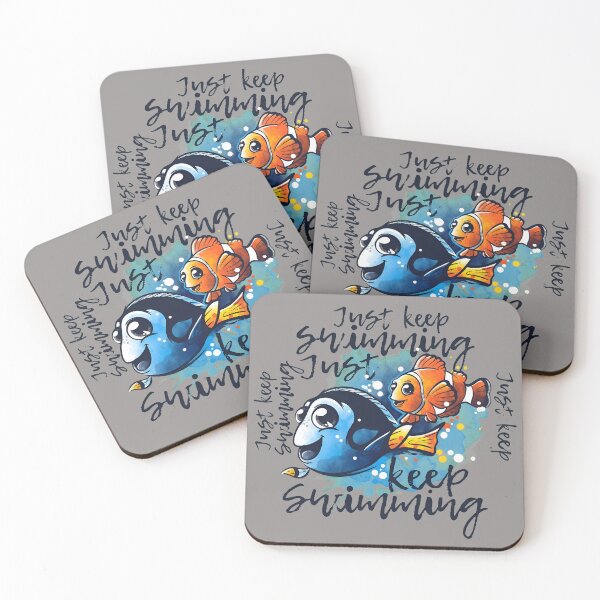 Item preview, Dory & Nemo Just Keep Swimming Fish Art-1 designed and sold by thomasschmidts.