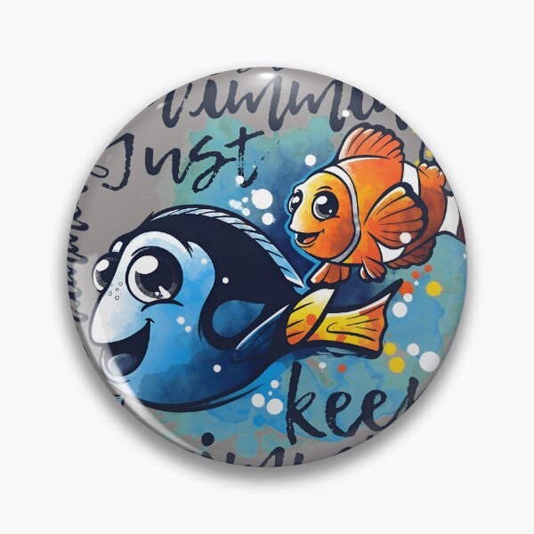 Item preview, Dory & Nemo Just Keep Swimming Fish Art-1 designed and sold by thomasschmidts.