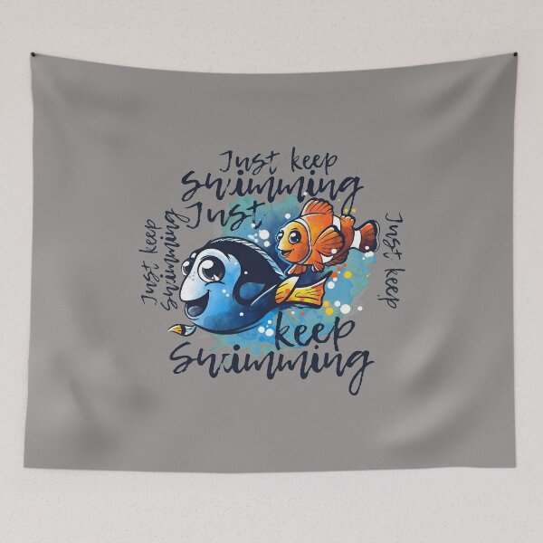 Item preview, Dory & Nemo Just Keep Swimming Fish Art-1 designed and sold by thomasschmidts.
