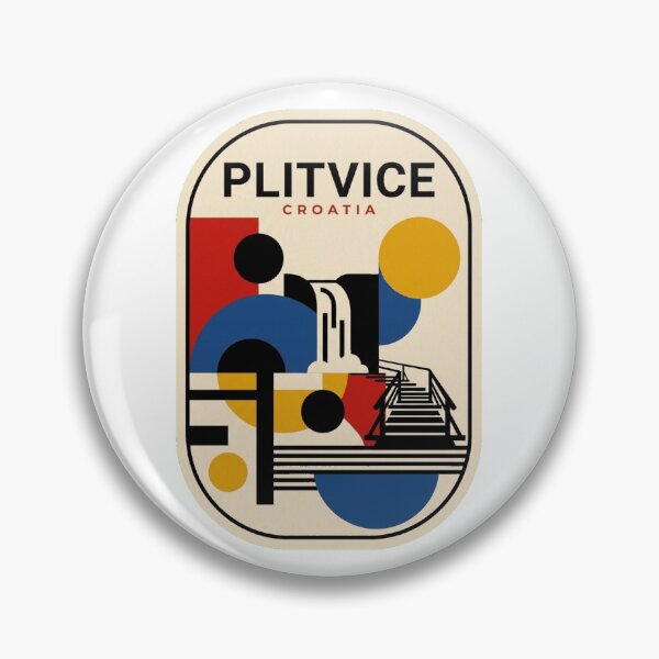 Item preview, Retro Plitvice Bauhaus Geometric Skyline designed and sold by k3rstman1.