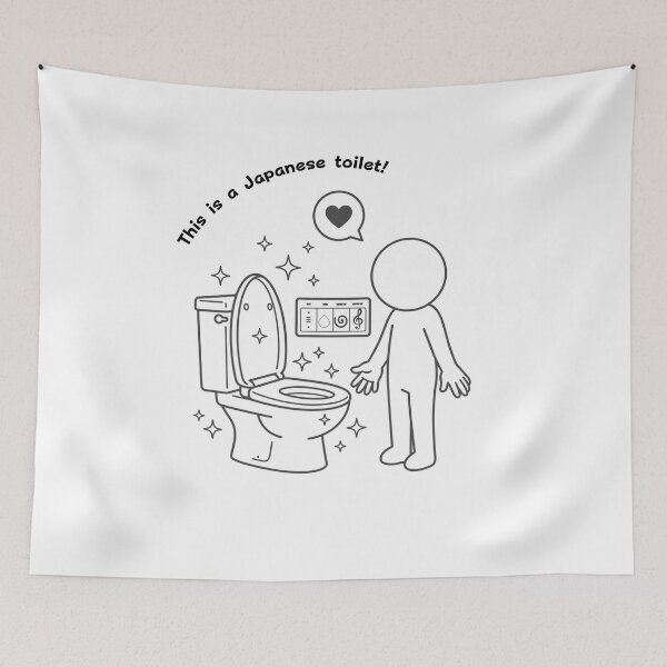 Item preview, High Tech Japanese Bidet Toilet - Modern Culture Pictogram designed and sold by japan-picto.