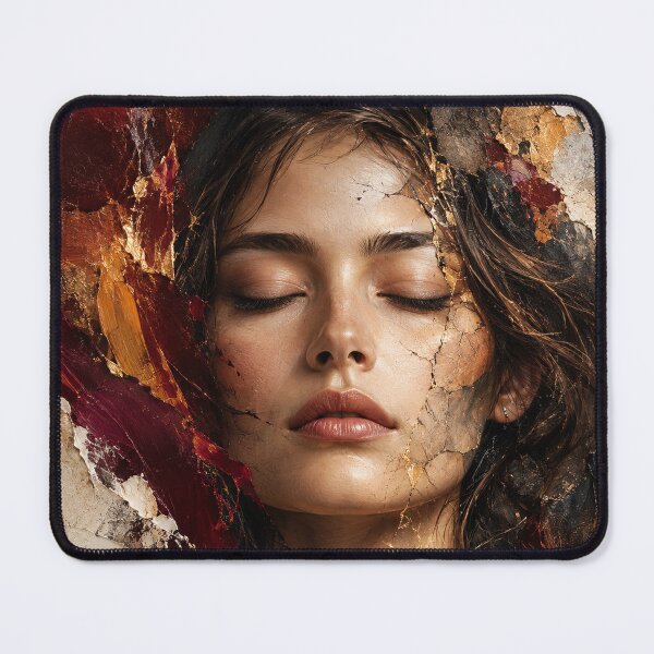 Item preview, Quiet Strength — Japanese Kintsugi Female Portrait designed and sold by KINTSUGI-LUMI.