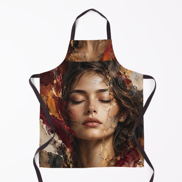 Item preview, Quiet Strength — Japanese Kintsugi Female Portrait designed and sold by KINTSUGI-LUMI.