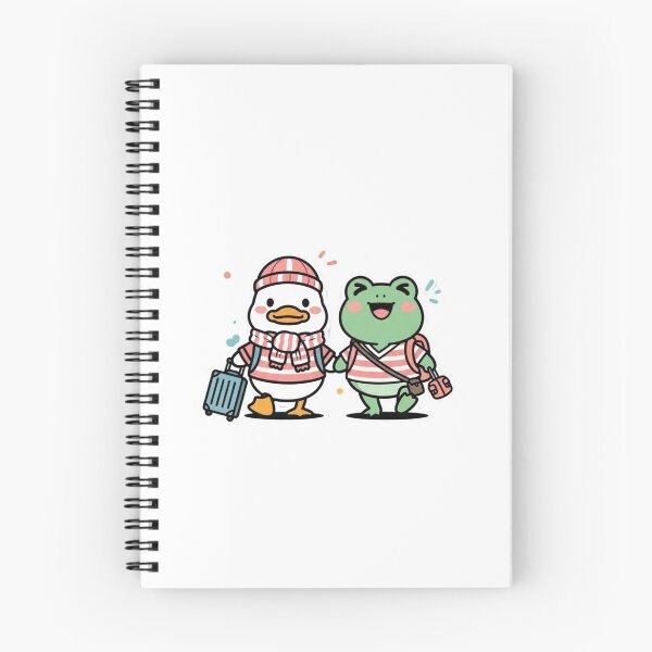 Item preview, Cute Duck & Frog Travel Buddies – Kawaii Winter Adventure designed and sold by MMK1SHOP.
