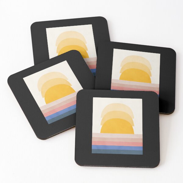 Item preview, Sunset-Abstract-Mid-Century-Modern-Kids-Wall-Art-Nursery-Room designed and sold by hammesk.