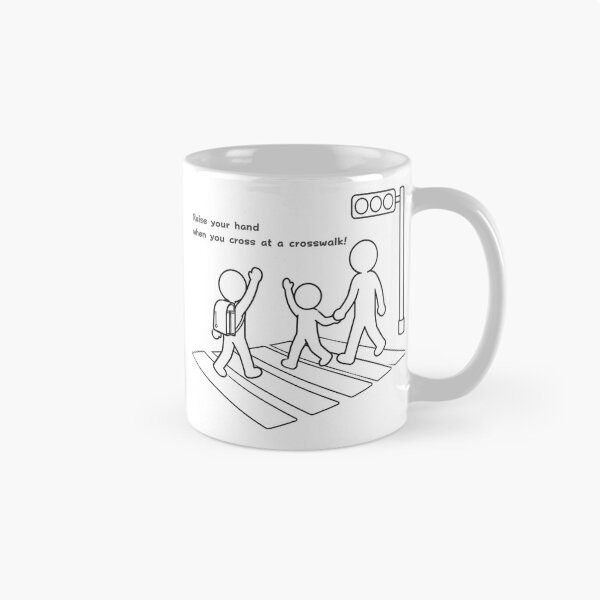 Item preview, Japan Kids Raising Hand at Crosswalk - Japanese Manners Pictogram designed and sold by japan-picto.