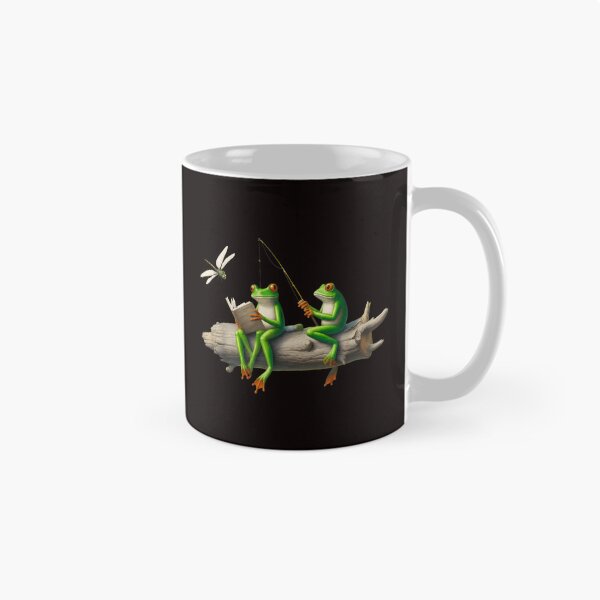 Item preview, Frog Reading and Fishing on a Log designed and sold by mac-lux.