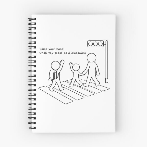 Item preview, Japan Kids Raising Hand at Crosswalk - Japanese Manners Pictogram designed and sold by japan-picto.