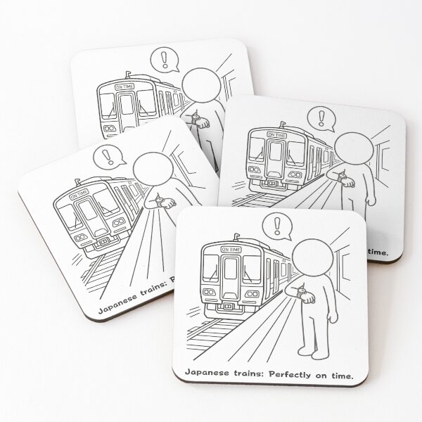 Item preview, Japan Trains Perfectly On Time - Japanese Train Punctuality Pictogram designed and sold by japan-picto.