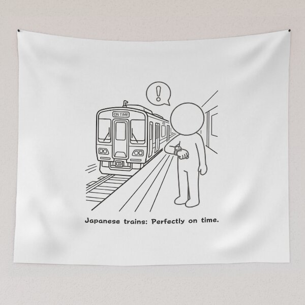 Item preview, Japan Trains Perfectly On Time - Japanese Train Punctuality Pictogram designed and sold by japan-picto.