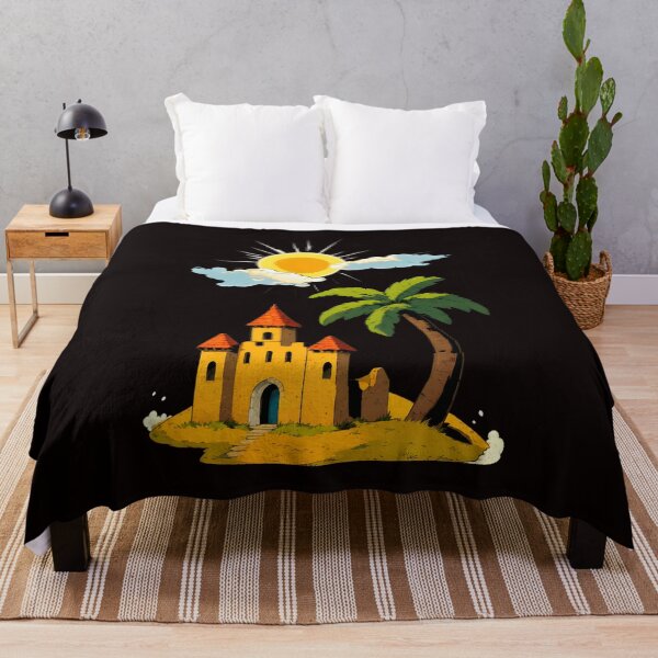 Item preview, Sunny Island Castle Palm Tree Adventure Art designed and sold by mac-lux.