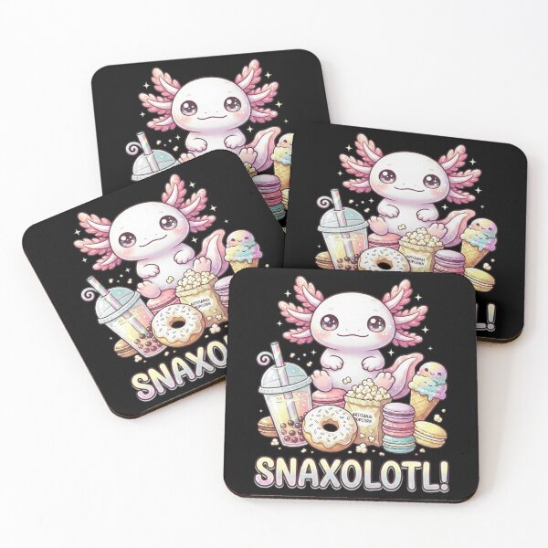 Item preview, Snaxolotl Cute Axolotl with Snacks and Sweets Food Pun designed and sold by MiALopezArt.