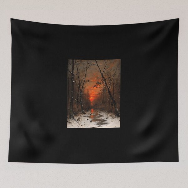 Item preview, Sunset-Over-The-Winter-Forest-(1887)-By-Heinrich-Gogarten designed and sold by hammesk.