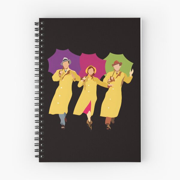 Item preview, Dancing in the Rain Stylized Musical Figures Yellow Coats designed and sold by mac-lux.