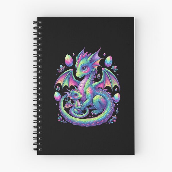 Item preview, Cute Baby Dragon With Glowing Crystal Eggs Magical Fantasy Graphic designed and sold by Ostericaimusa.