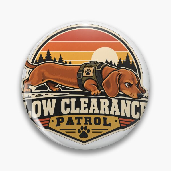 Item preview, Low Clearance Patrol Funny Dachshund designed and sold by DesignArtEmpire.