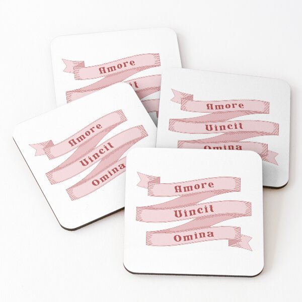 Item preview, Amore Vincit Omnia Love Conquers All Vintage Ribbon Romance Latin Quote designed and sold by HYPNK.