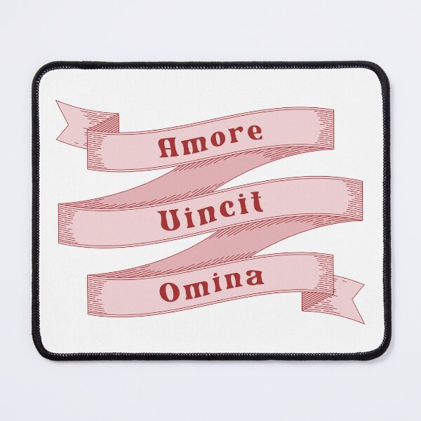 Item preview, Amore Vincit Omnia Love Conquers All Vintage Ribbon Romance Latin Quote designed and sold by HYPNK.