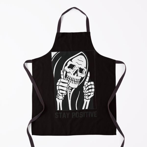 Item preview, Skeleton Stay Positive Thumbs Up Grim Reaper Art designed and sold by mac-lux.