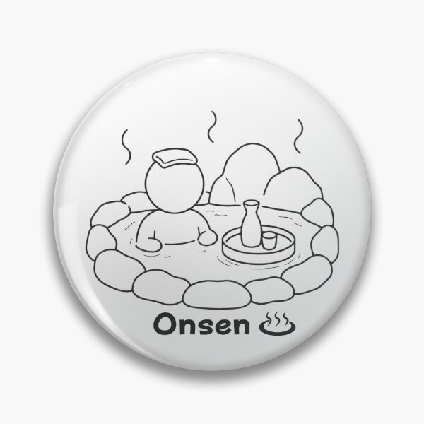 Item preview, Japanese Onsen & Sake – Outdoor Hot Spring Pictogram designed and sold by japan-picto.