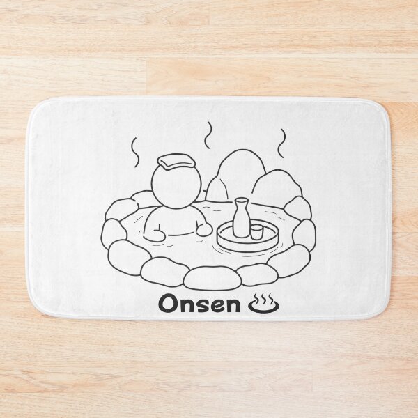 Item preview, Japanese Onsen & Sake – Outdoor Hot Spring Pictogram designed and sold by japan-picto.