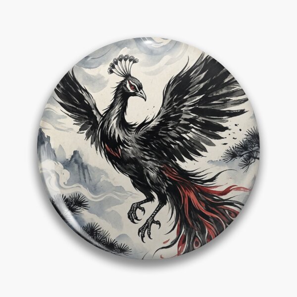 Item preview, Ink Wash Suzaku - Spirit of the Vermilion Peacock designed and sold by iris-festival.