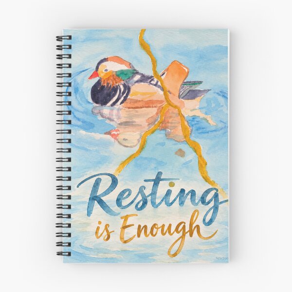 Item preview, Mandarin Duck Empathy Message - Resting is Enough designed and sold by newsuept25.art.