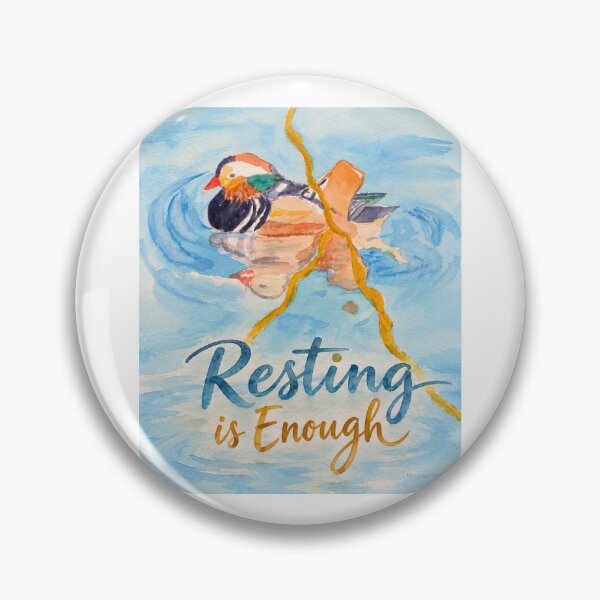 Item preview, Mandarin Duck Empathy Message - Resting is Enough designed and sold by newsuept25.art.