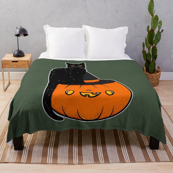 Item preview, Feline Spooky Cat and Pumpkin No Text designed and sold by KilkennyCat Art.