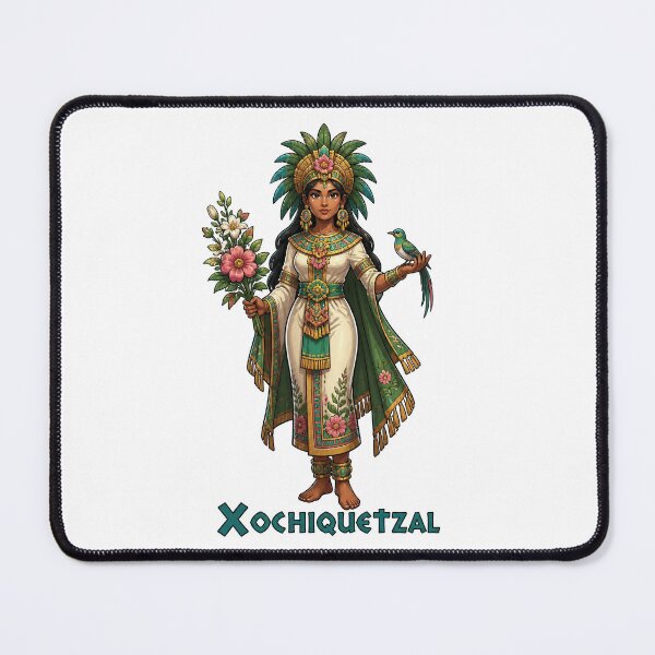 Item preview, Xochiquetzal, the Mexica (Aztec) Goddess of Beauty, Love, and Flowers designed and sold by ArteTeoma.