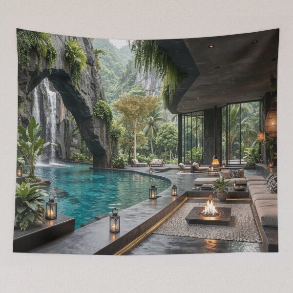 Item preview, Waterfall Sanctuary - Luxury Mountain Escape designed and sold by nhk999.