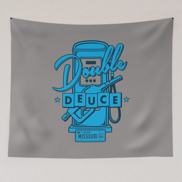 Item preview, Double Deuce Jasper Missouri Retro Text Cyan-20 designed and sold by JesuxRivera.