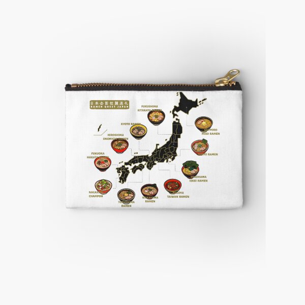 Item preview, Ramen Quest Japan Regional Noodle Map (Black)  designed and sold by リクイペル.