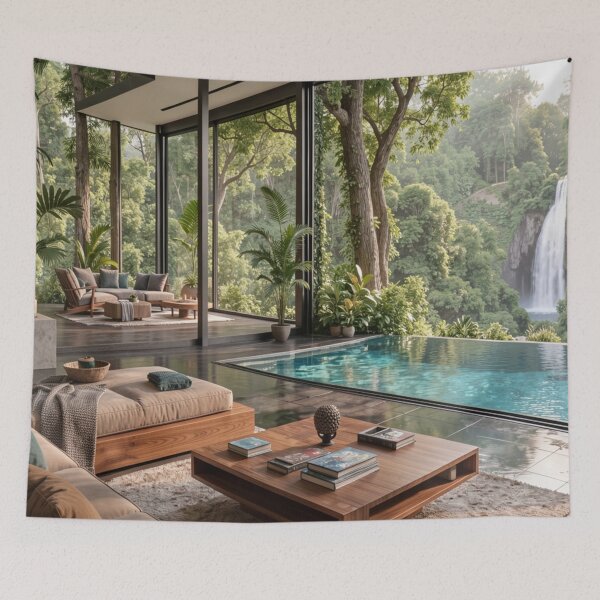 Item preview, Forest Waters Villa - Retreat Among the Falls designed and sold by nhk999.