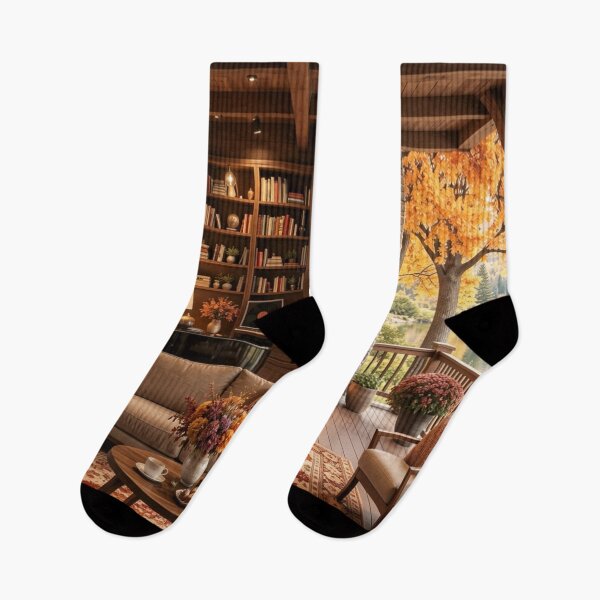 Item preview, Autumn Lodge Reflections - Fireside Mountain Haven designed and sold by nhk999.