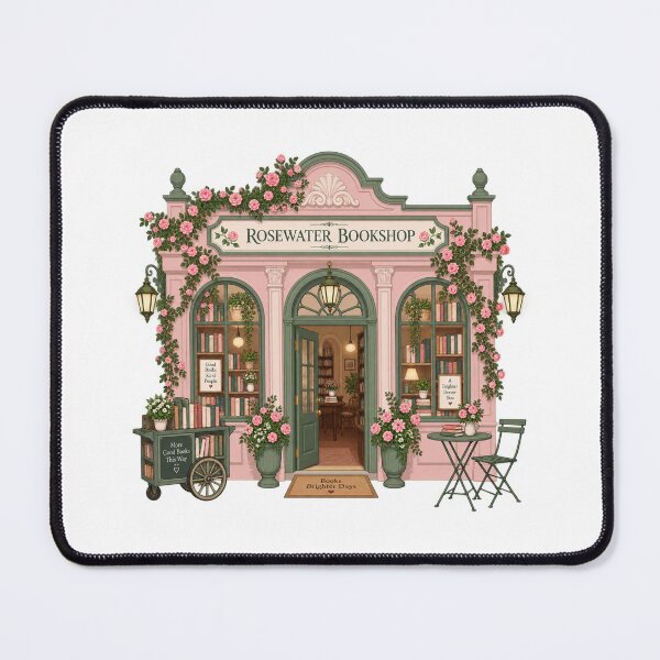Item preview, Rosewater Bookshop with Flowers and Reading Nook designed and sold by skyartdesign.