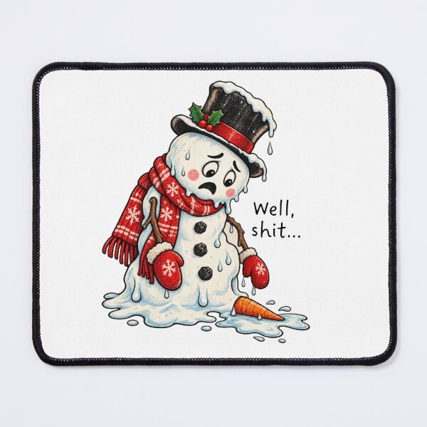 Item preview, Well Shit Funny Christmas, Dark Humor SnowMan designed and sold by m-smith-bear.