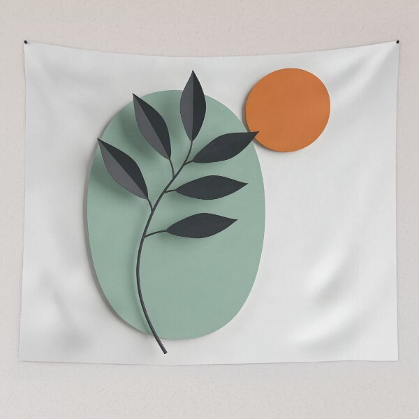 Item preview, Minimalist Leaf and Sun Design designed and sold by Vicky Brago-Mitchell®.