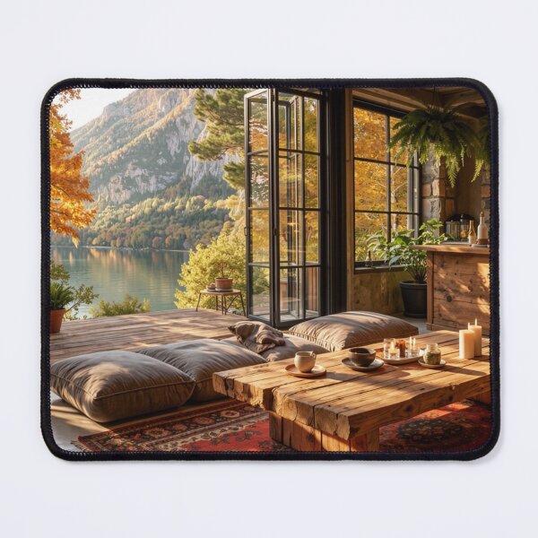 Item preview, Morning Alpine Lodge - Lakeside Mountain Retreat designed and sold by nhk999.