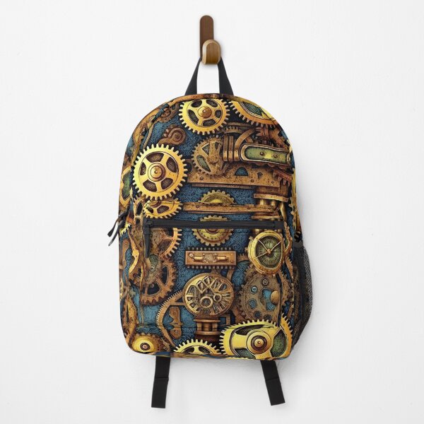 Item preview, Steampunk Mechanical Golden Gears Design On Blue  designed and sold by DEC02.