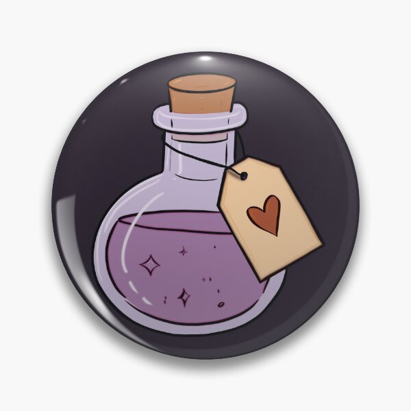 Aperçu de l'œuvre Potion d'amour – Adorable flacon de potion violette de sorcière créée et vendue par sososweett.