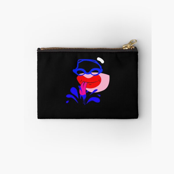Item preview, Swimmer-With-Blue-Goggles-And-Black-Cap-And-Pink-Tongue designed and sold by faselko.