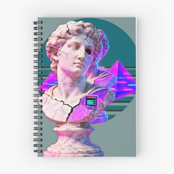Item preview, Vaporwave Error Box Antiquity Bust - Neon Retro OS Statue designed and sold by A E S T H E T A T A G.